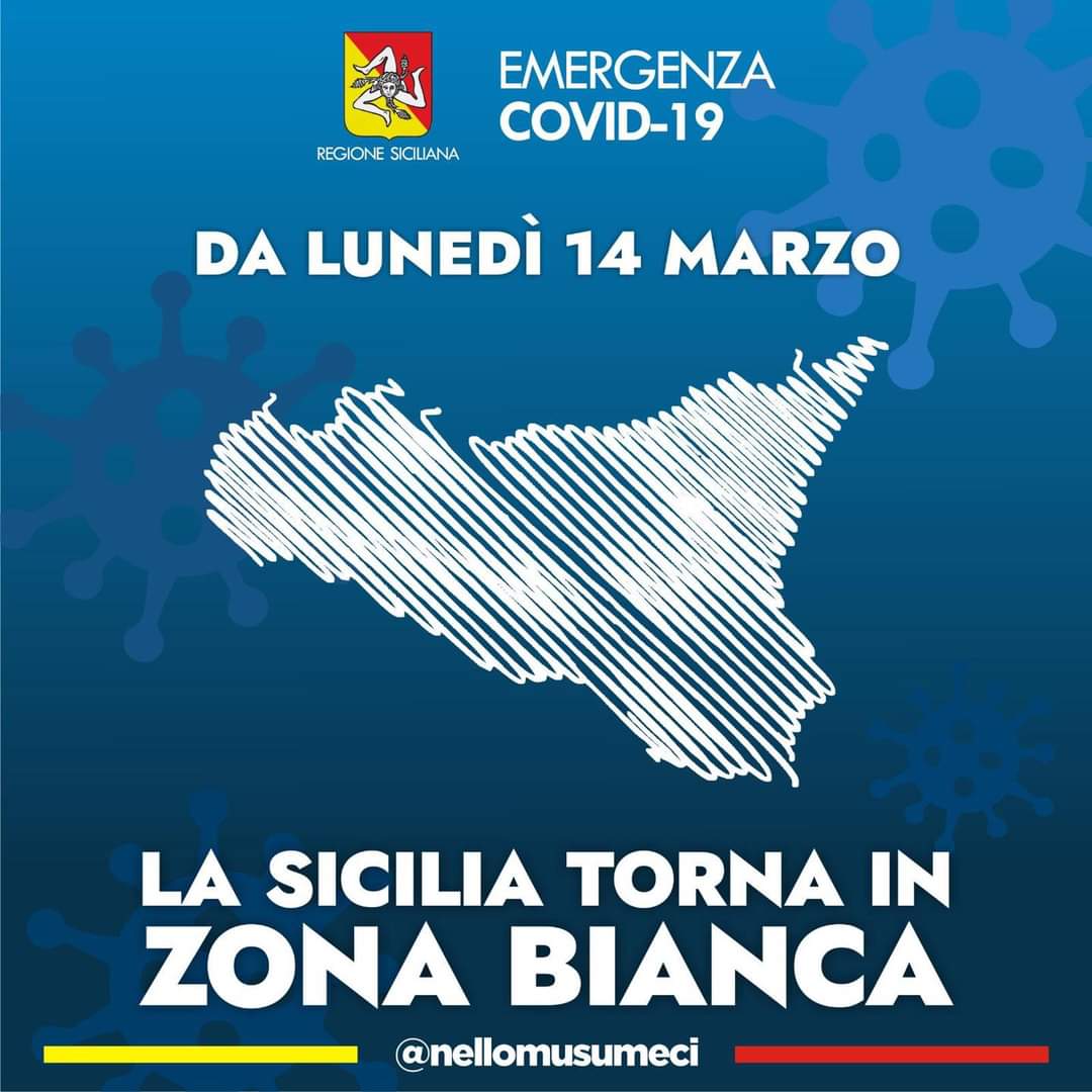 Da lunedì la Sicilia torna in zona bianca – il Gazzettino di Gela